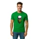 Vyriški žali marškinėliai Kaukolė su barzda PK4015