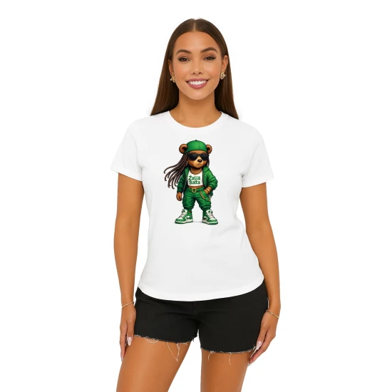 Moteriški balti marškinėliai Meškutė PK4023