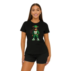 Moteriški juodi marškinėliai Meškutė