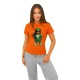 Moteriški oranžiniai marškinėliai Meškutė