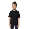Vaikiški unisex juodos spalvos polo marškinėliai Enjoy