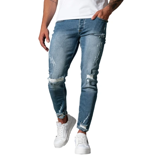 Vyriški mėlyni džinsai Aden Džinsai ir Jogeriai