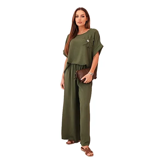Women's khaki set Loren 31918
