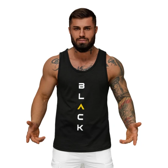 Vyriški juodi berankoviai marškinėliai Back JS/8B1705/3Z