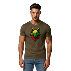 Vyriški chaki marškinėliai Vilkas