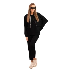 Moteriškas juodas laisvalaikio komplektas Nela