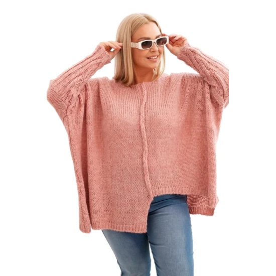 Moteriškas rožinis megztinis Lori PLIUS dydis moterims