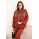 Moteriškas šviesiai rudas laisvalaikio komplektas Nela Sportiniai kostiumai