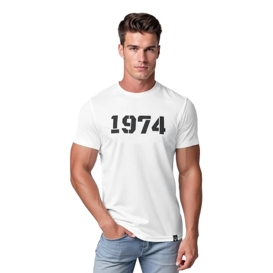 Vyriški balti marškinėliai Number Marškinėliai su užrašais