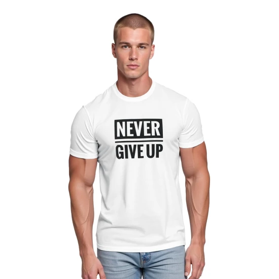 Vyriški balti marškinėliai Stay strong Marškinėliai su užrašais