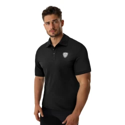 Vyriški juodi polo marškinėliai Sharp