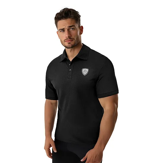 Vīriešu melns polo krekls Sharp POLO T-krekls