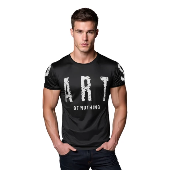 Vyriškli juodi marškinėliai Part Marškinėliai su užrašais