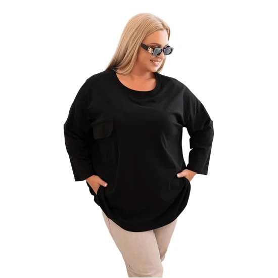 Moteriška juoda palaidinė Margo PLIUS dydis moterims