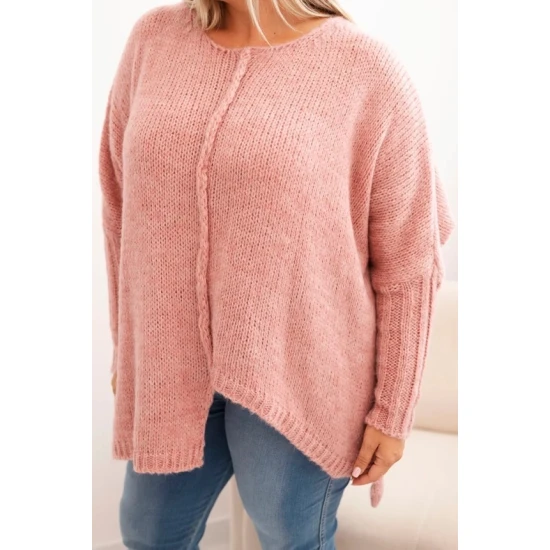 Moteriškas rožinis megztinis Lori PLIUS dydis moterims