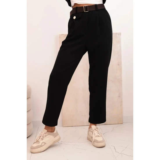 Moteriškas juodas laisvalaikio komplektas Nela Sportiniai kostiumai