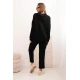 Moteriškas juodas laisvalaikio komplektas Nela Sportiniai kostiumai