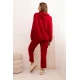 Moteriškas raudonas laisvalaikio komplektas Nela Moteriški komplektai