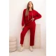 Moteriškas raudonas laisvalaikio komplektas Nela Moteriški komplektai