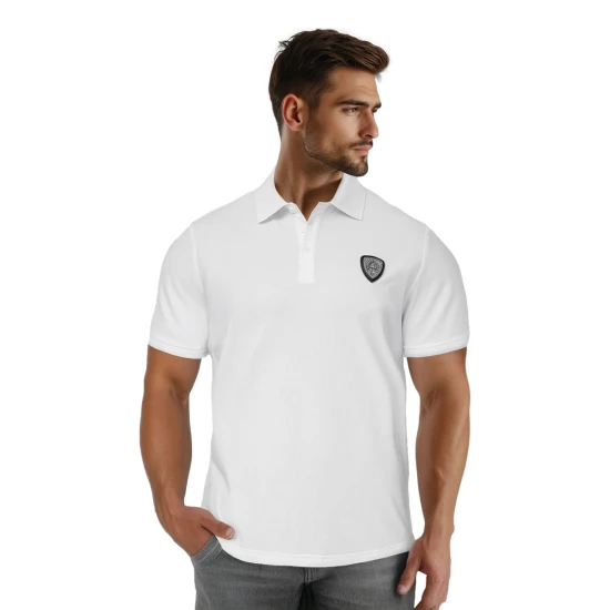 Vyriški balti polo marškinėliai Sharp POLO marškinėliai