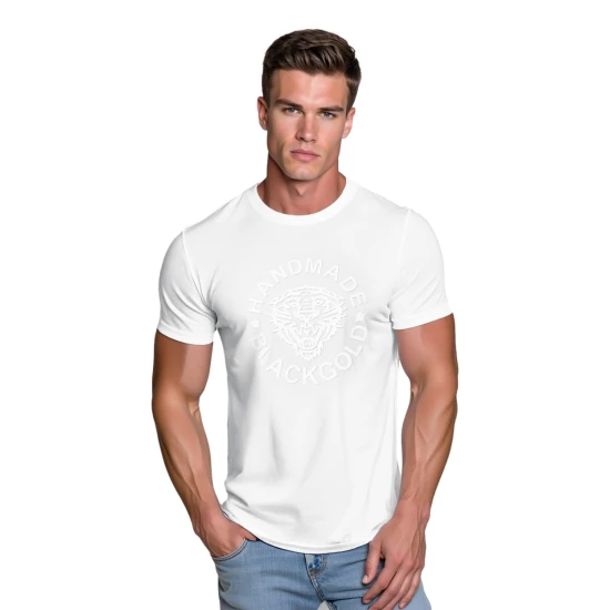 Vyriški balti marškinėliai Power Marškinėliai su užrašais