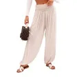 Women's brown trousers with pleats Prosa