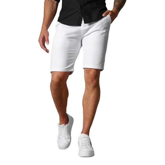 Vyriški balti šortai Remo Šortai | Bridžai