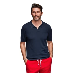 Vyriški tamsiai mėlyni polo marškinėliai Mark