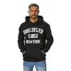 Vyriškas juodas džemperis Brooklyn Vyriški džemperiai su gobtuvu