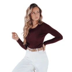 Moteriškas bordo megztinis Gino