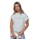 Moteriški šviesiai pilkos spalvos marškinėliai Dreams