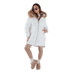 Moteriška žieminė balta striukė Virel