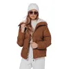 Moteriška žieminė ruda striukė Trendy Moteriškos striukės