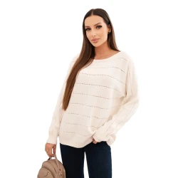 Moteriškas baltos spalvos megztinis Dora