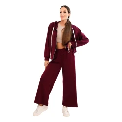 Moteriškas bordo laisvalaikio kostiumas Jener