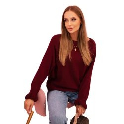 Moteriškas bordo megztinis Aidina