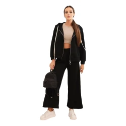 Moteriškas juodas laisvalaikio kostiumas Jener