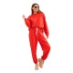 Moteriškas raudonas  laisvalaikio komplektas Isabel