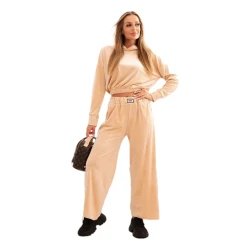 Moteriškas rusvas aksominis komplektas Rizo