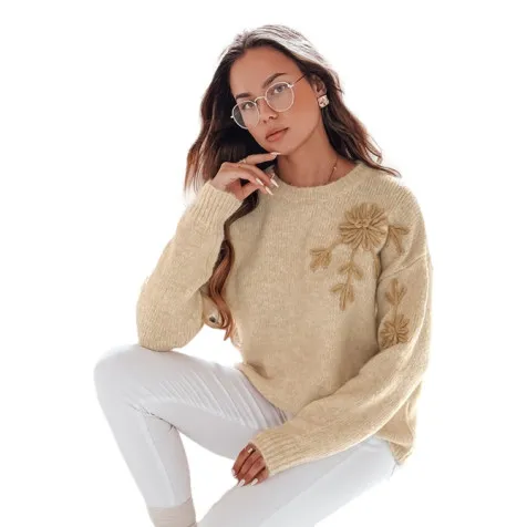 Brązowy sweter damski Daga Skoczki
