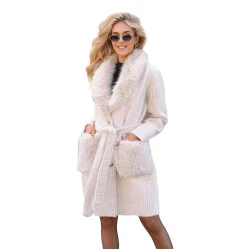 Naiste pruun karusnahaga mantel Korin