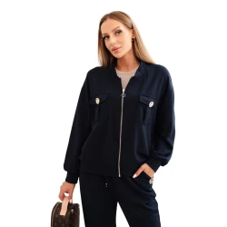 Moteriškas tamsiai mėlynas komplektas Marbel