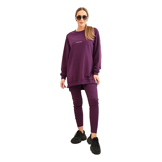 Moteriškas violetinis komplektas Minimal Moteriški komplektai