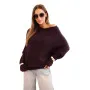Naisellinen violetti neulepusero Anit