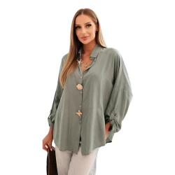 Moteriški chaki spalvos marškiniai Lens