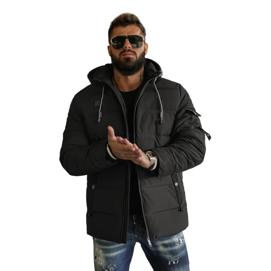 Vyriška juoda žieminė striukė Arte Žieminės striukės