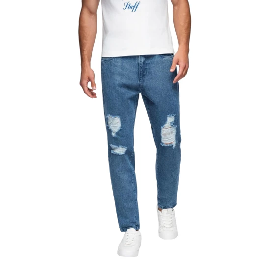 Vyriški mėlynos spalvos džinsai Cart Džinsai ir Jogeriai