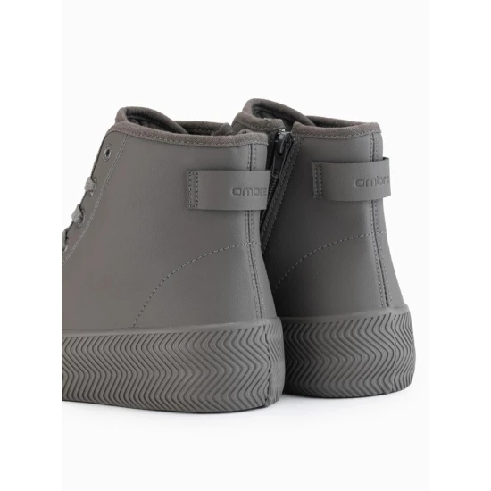 Vyriški pilki laisvalaikio batai su užtrauktuku Brener Avalynė