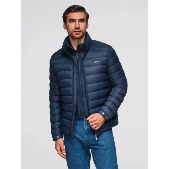 Vyriška tamsiai mėlyna striukė Ozan Vyriškos Striukės ir Paltai