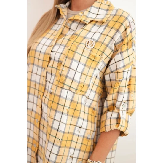 Moteriški geltoni languoti marškiniai Copo Moteriški marškiniai